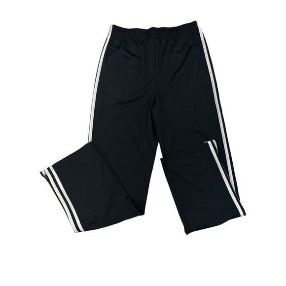 Adidas - Essentials Warm Up Open Hem 3 Stripes Track Pants in Black & White - Picture 3 of 3